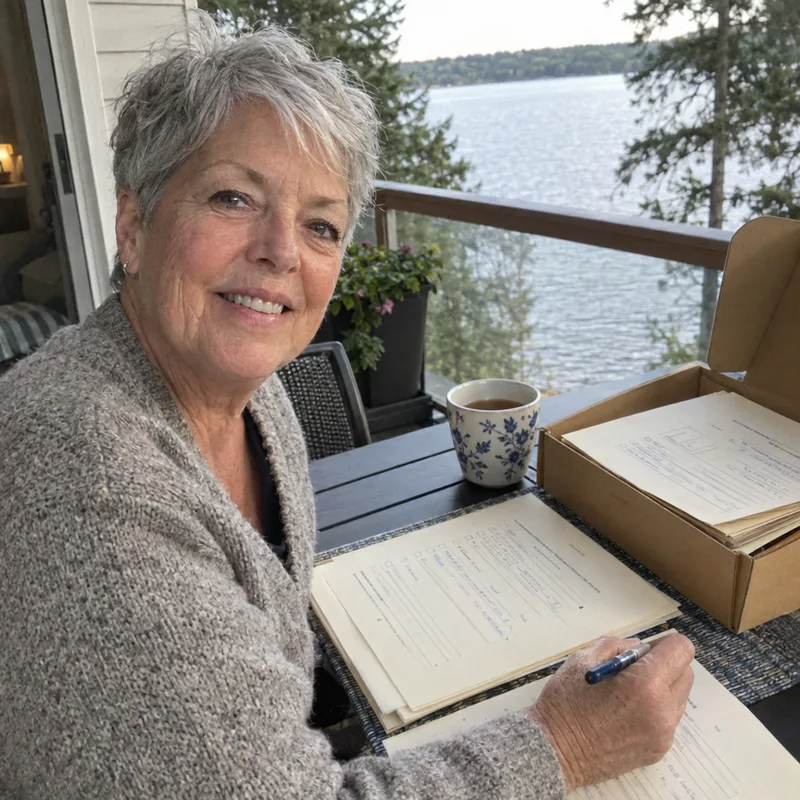 Marlene from Kelowna, BC with their Handover Kit